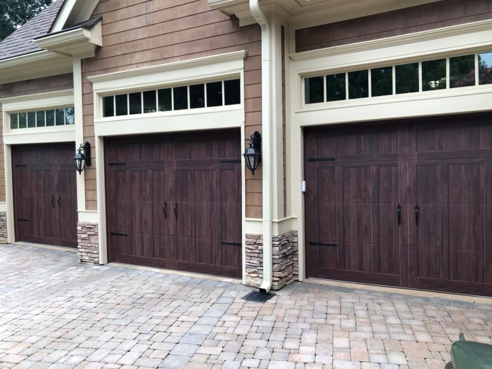 Wood-look carriage doors